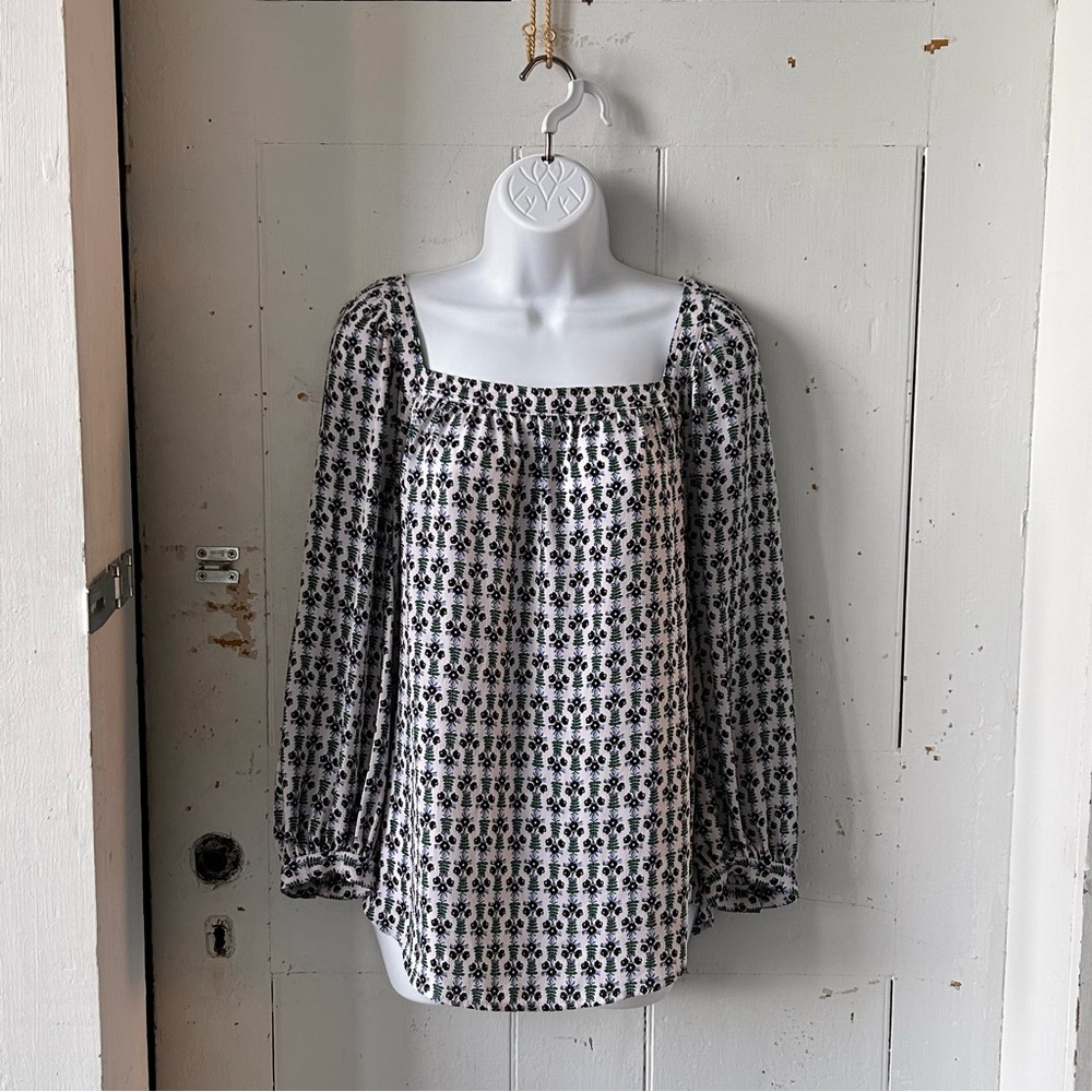 Ann Taylor Floral Print Crepe Blouse